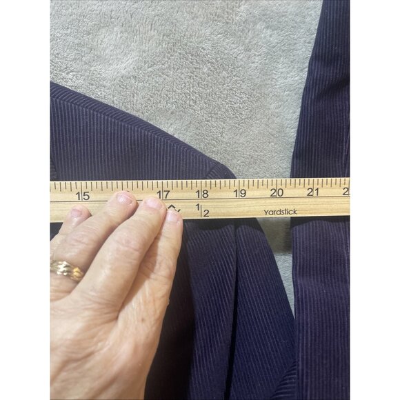 Lands End Royal Purple 100% WOOL Corduroy Blazer Sport Coat‎ Jacket Mens 41R - Picture 8 of 16